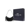 Coach Mira 24 Solid Color Logo Pendant Zipper Closure Glove Tanned Leather Half Moon Handheld Crossbody Shoulder Bag Medium Women Handbags CM583-LHBLK