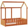 Kids House Bed Wax Brown 70 X 140 Cm Pine