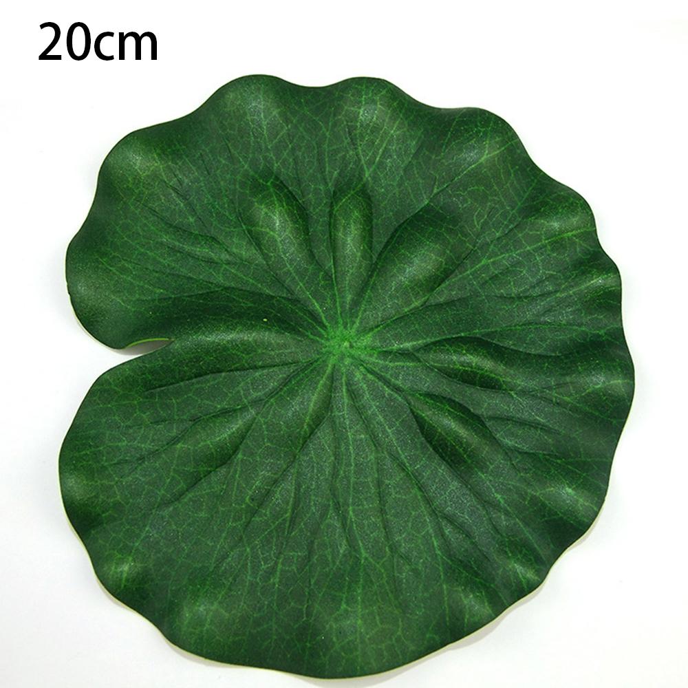 

10 шт. искусственные листья лотоса кувшинка плавающий бассейн растения листья декор 10/20 см 20cm