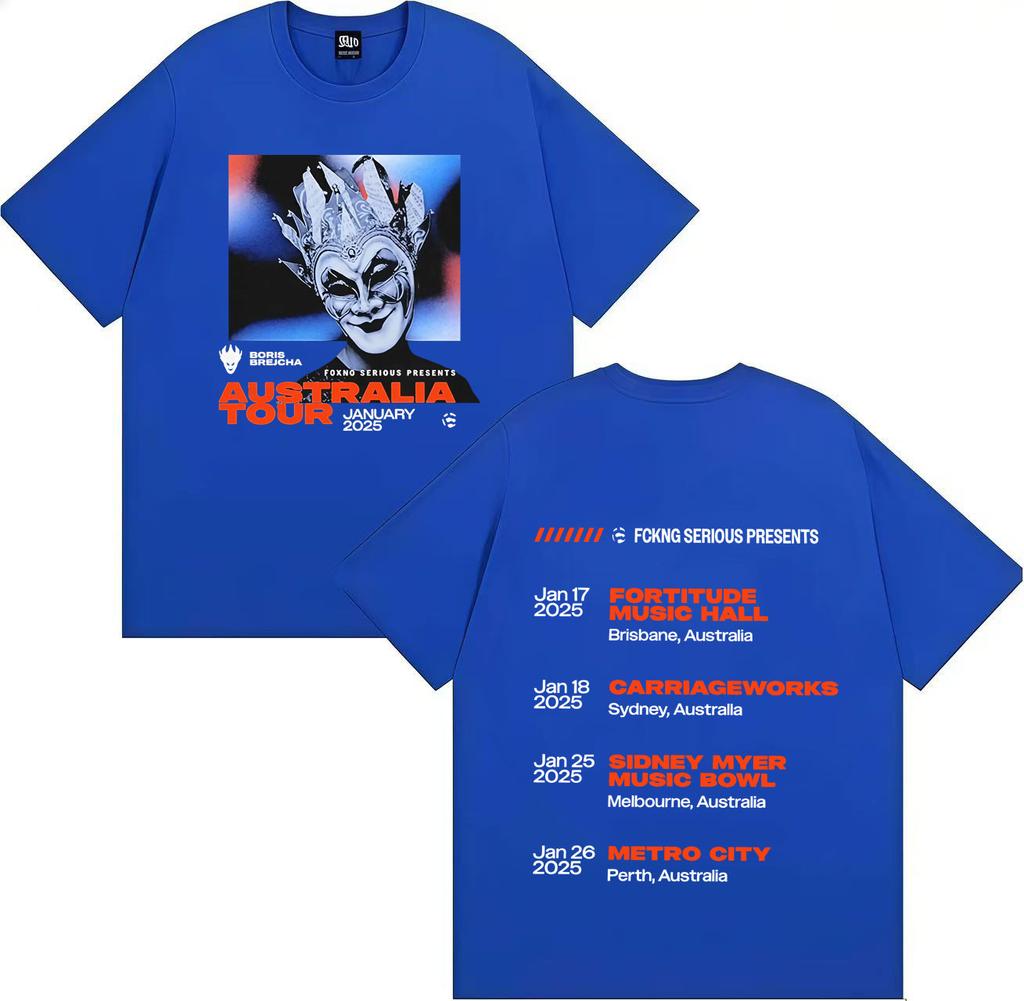 Nueva MÁSCARA DE BORIS BREJCHA ablum tour Camiseta de Algodón para Hombre y Mujer Alta Calidad Algodón Oversize Camisetas Casuales Hip Hop Camiseta Unisex