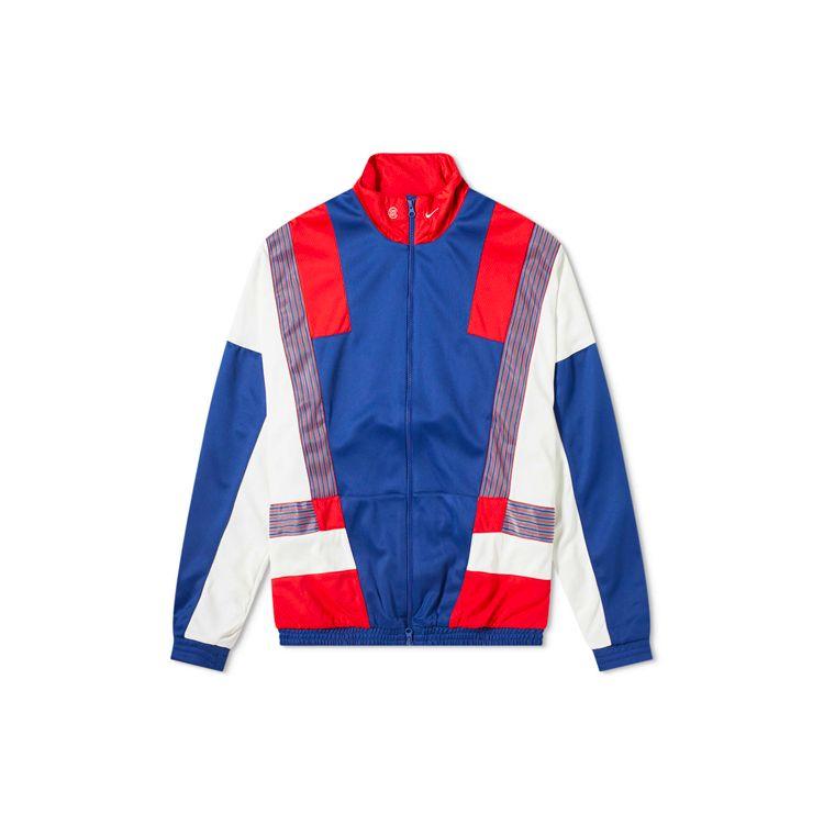 Nike Logo spolupráce Clot Vyšívaná sportovní bunda Set Unisex Atletické oblečení Modrá BQ5431-455