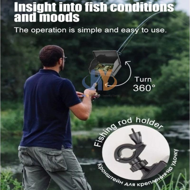 4.3/5 Inch Turbid Water Visible 100m Line Length Fish Finder Night Vision Waterproof Ultra-clear Underwater Fishing Camera