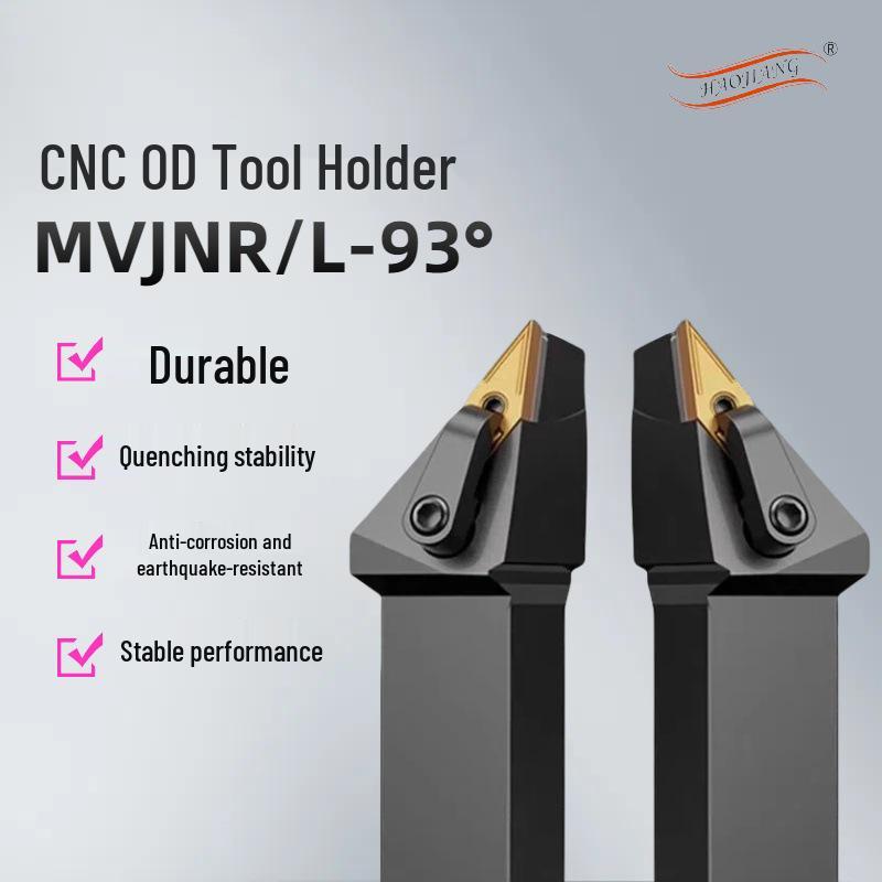Rhombic CNC Lathe Tool Holder, 93° OD, MVJNR/L16-40