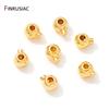 18K Gold Plated Brass Positioning Clasps Stopper Spacer Bead Crimp End Beads,Lamps For Jewelry,DIY Jewelry Making Supplies