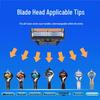 Men's Universal 5-Blade Manual Razor with Gillette-Compatible Five-Layer Head