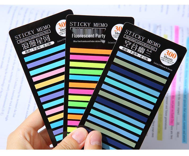 Translucent PET Color-Coded Index Tabs & Fluorescent Sticky Notes