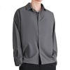 VANCAMEL Langarmhemd für Herren, Lockeres Freizeit-Oberteil für Herren, einfarbige Kleidung im koreanischen Stil, Schwarz, 2XL