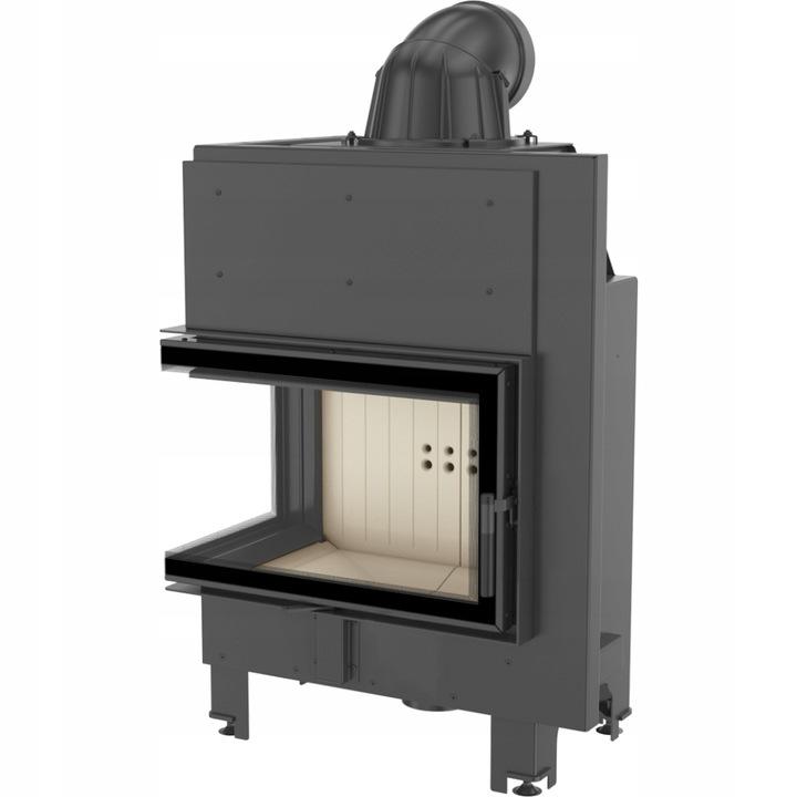 Steel Fireplace KRATKI MBM Left 10 kW Ø 200 Self Closing Door