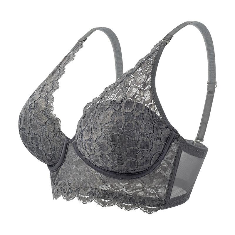 Women S Wireless Lace French Style Sexy Plus Size Bra