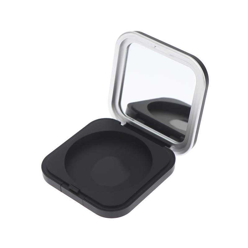 Leere magnetische Kosmetik-Palette Halterbox mit Spiegel Runde Gitter 60 mm Platte Lidschatten Rouge Lippenstift DIY Puder Make-up Box