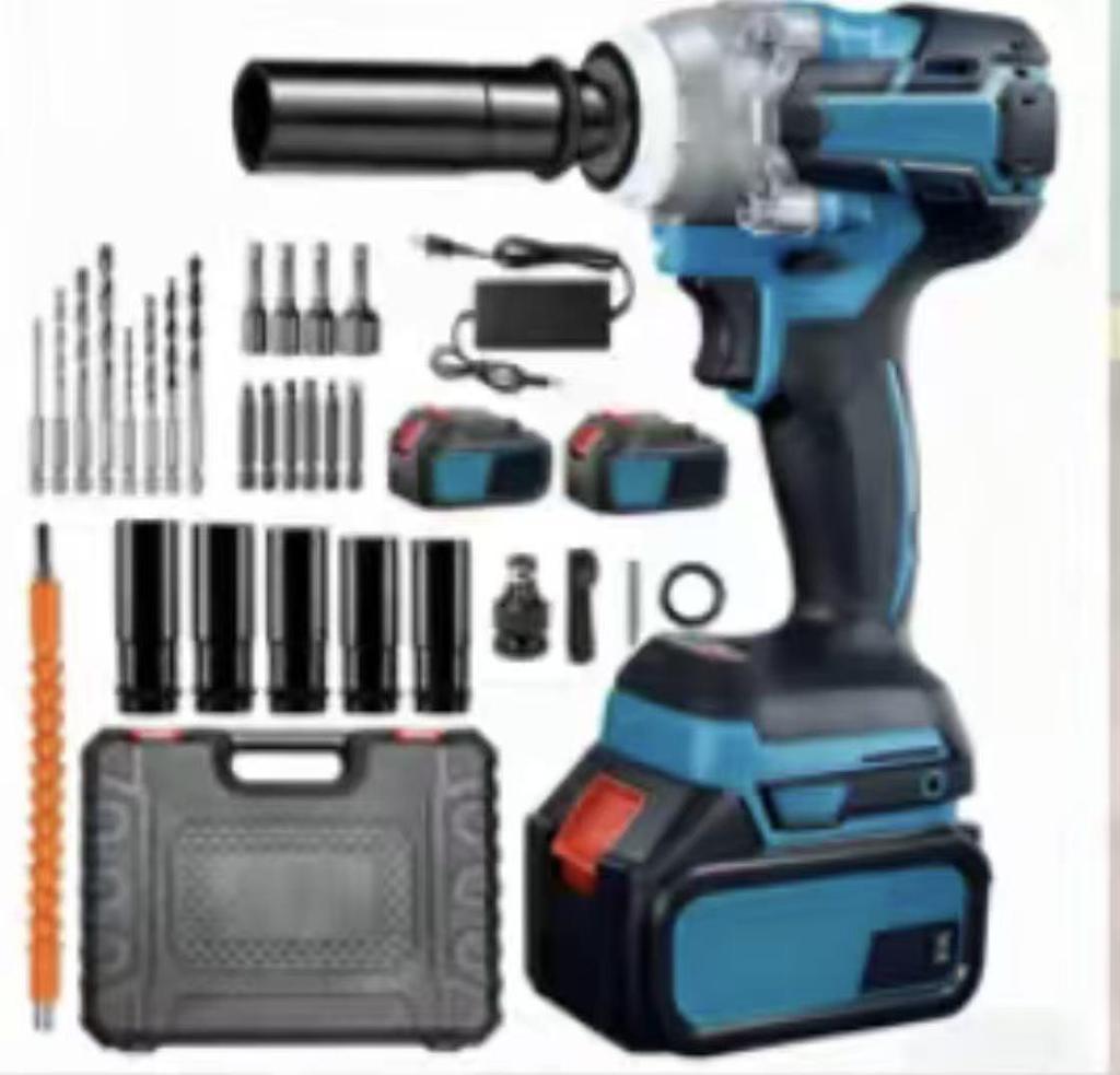 Rechargeable Brushless Electric Impact Wrench with Large Torque, Lithium Battery, and Auto Repair Screwdriver Function