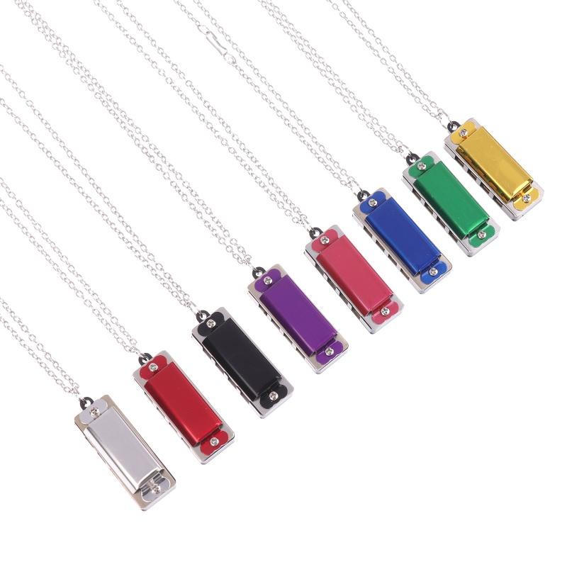 4-Hole 8-Tone Mini Necklace Harmonica Musical Instrument Toys For Kids Children'S Elementary School Entrance Music Toy Gift