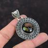 American Dichroic Glass Pendant Original Gemstone Jewelry 925 Sterling Silver Pendant Handmade Amazing Jewelry Vintage Pendant Gift For Wife