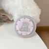 Little Fresh Girl Magnetic Attraction Applies To Magsafe Creative Round Ring Solid Color Round Bear Mirror