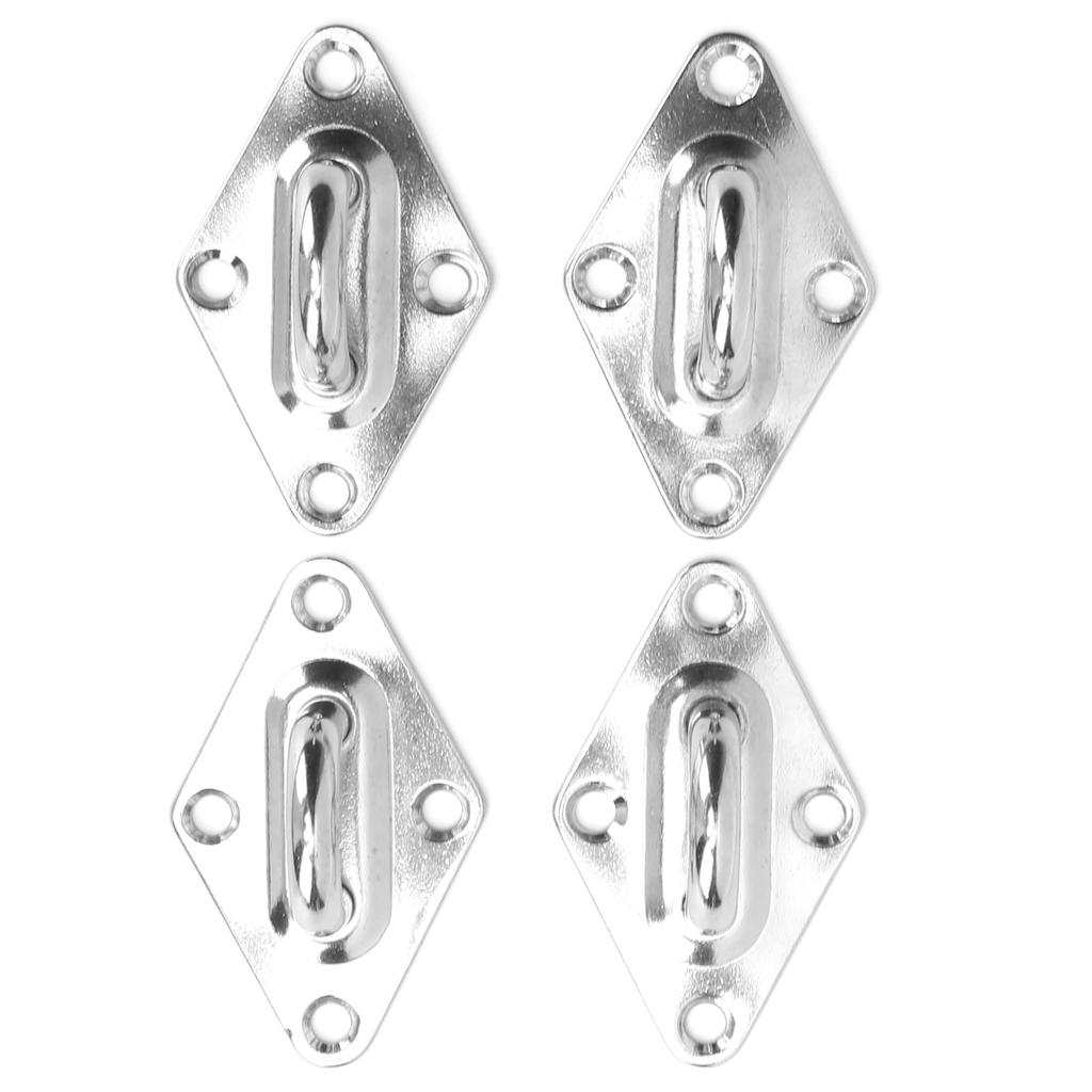 4PCS 8MM Eye Plate Diamond Shaped Ceiling Hook Pad Staple Hook Loop Marine Hardware Yacht Accessories