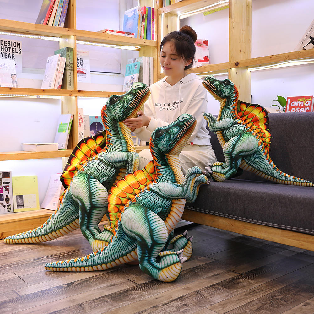 Juguetes de Peluche de Dinosaurio de Simulación de 40-100 cm Animal Relleno Dragón Spinosaurus Muñeco Almohada Realista para Niños