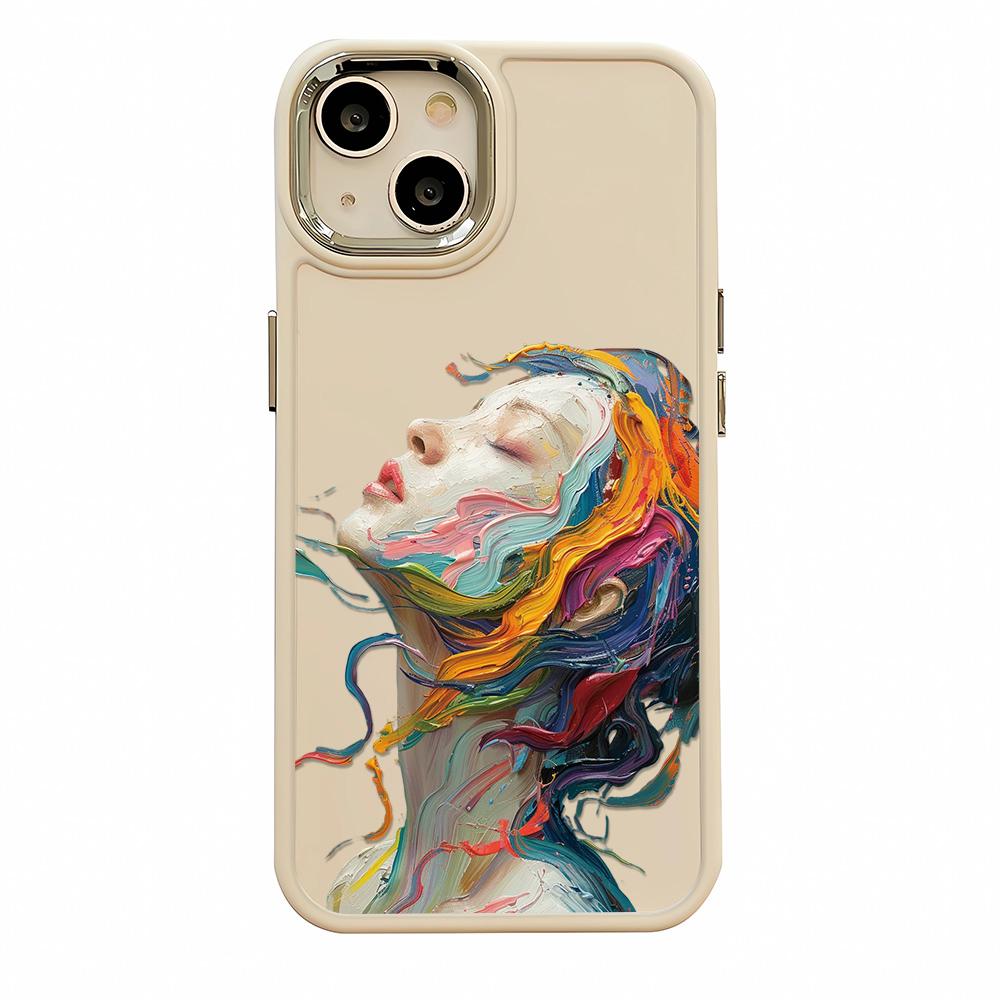 Art Girl Skin Friendly Feel Phone Case For Iphone16 16pro 15 14promax 13pro 12 11pro 7 8plus XR XS Soft Shell