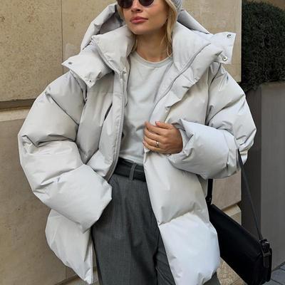 Wattierte Jacke Herbst und Winter Wattierte Jacke Damen Lose Wattierte Jacke Lose Mantel Top