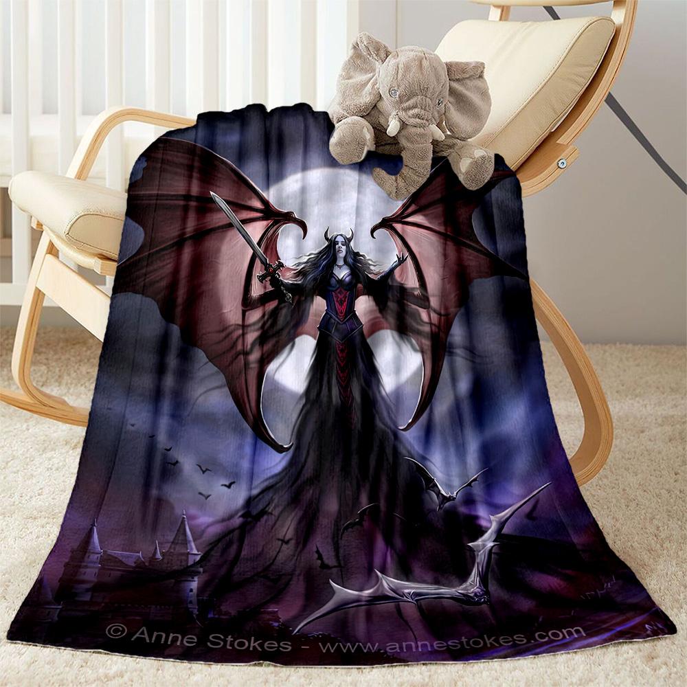 Gothic Style Blanket Soft Warm Cozy Great for Bed Livingroom Office Chair for All Occasions Playful Design Birthday Christmas Gift Blanket