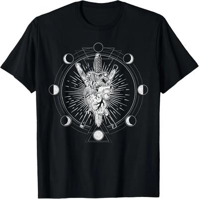 Moon Phases Heart Knives - Blackcraft Tarot T-Shirt