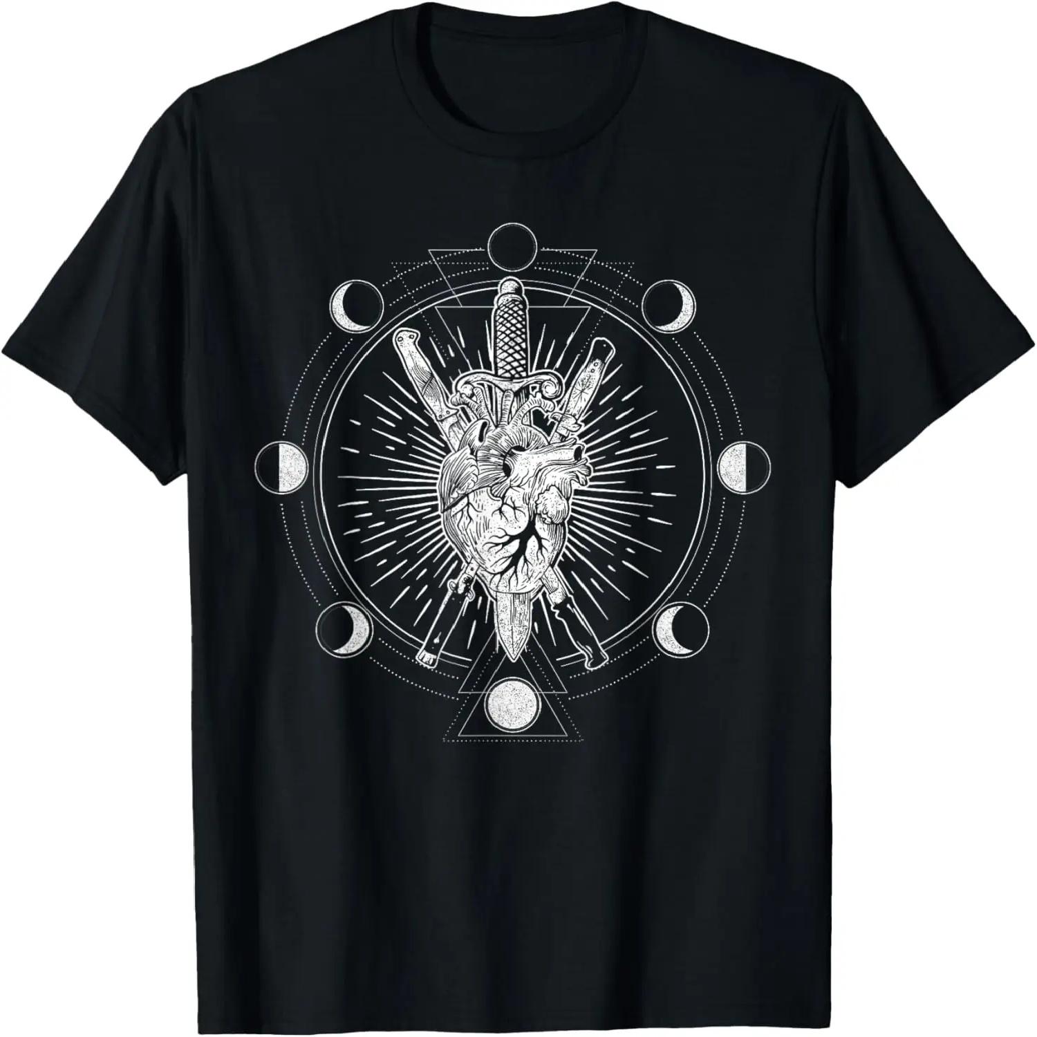 Moon Phases Heart Knives - Blackcraft Tarot T-Shirt S чёрный