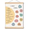 DNEULYR Things I Can Control Mental Health Poster Hanger Frame, Wall Decor Art Banner for Classroom, School Counselor Office, Therapy Office, 12.5x17