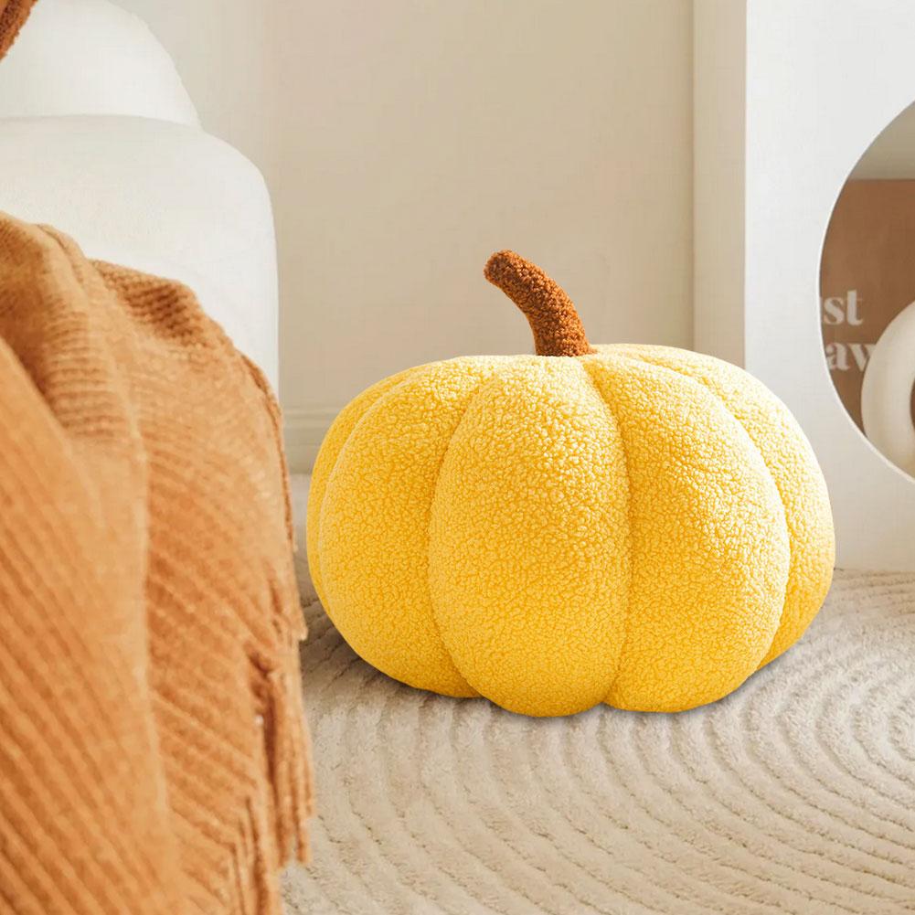 Halloween Simulated Pumpkin Pillow Soft Stuffed Plush Sofa Couch Orange Pumpkin Cushion for Christmas Bedroom Nordic Ins Decor