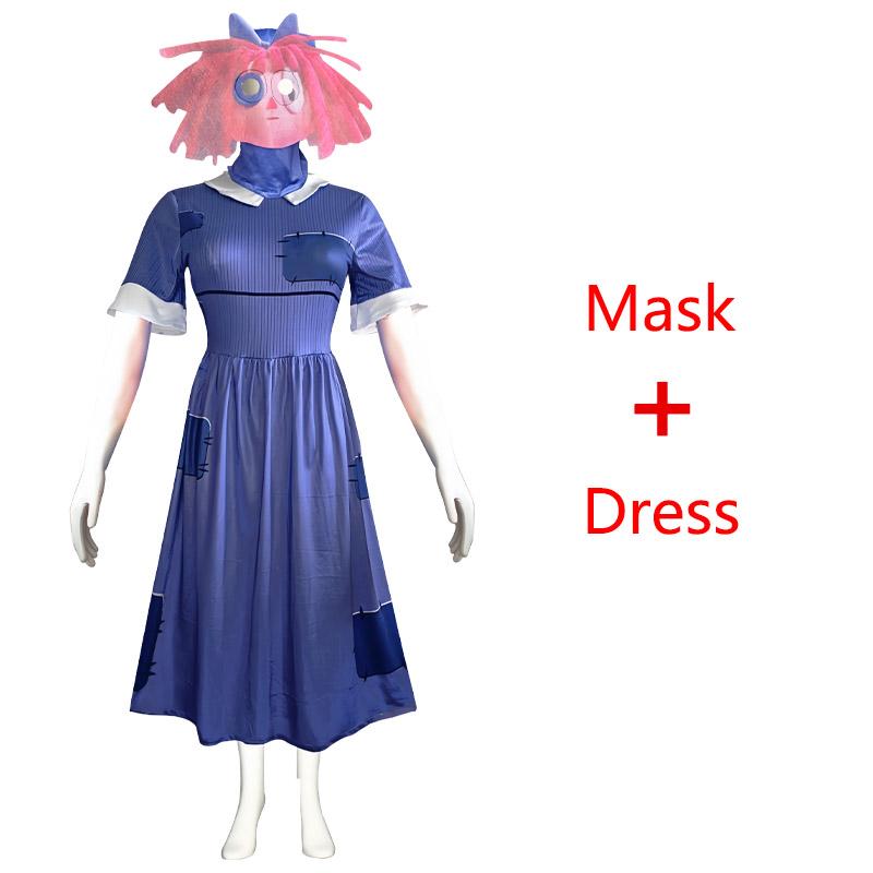 Anime Pomni Ragatha Cosplay Costumes The Amazing Digital Circus Cosplay Dress Hat Mask Ragatha Pomni Sutis Halloween Cos Women 110