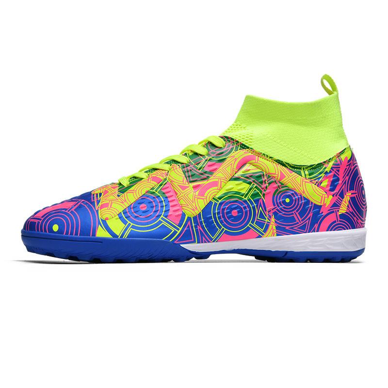 Foreign trade new high-top football shoes AG long nail football shoes TF broken nail training shoes football men