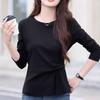 Women S Oversize Long Sleeve Round Neck T Shirt Slim Fit Autumn Top