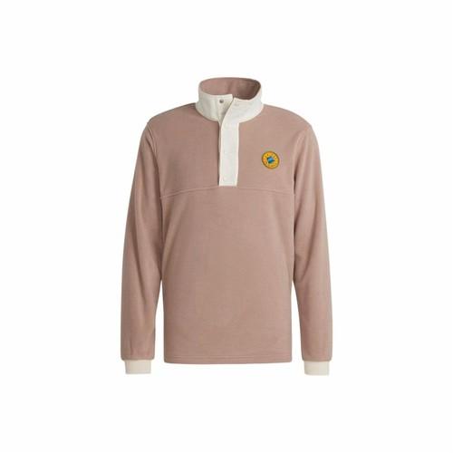 

adidas Originals casual fleece-lined long-sleeve sweatshirt for men, brown M коричневый