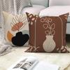 Home Sofa Office Cushion Pillowcase Wholesale  Nordic Style Abstract Plant Floral