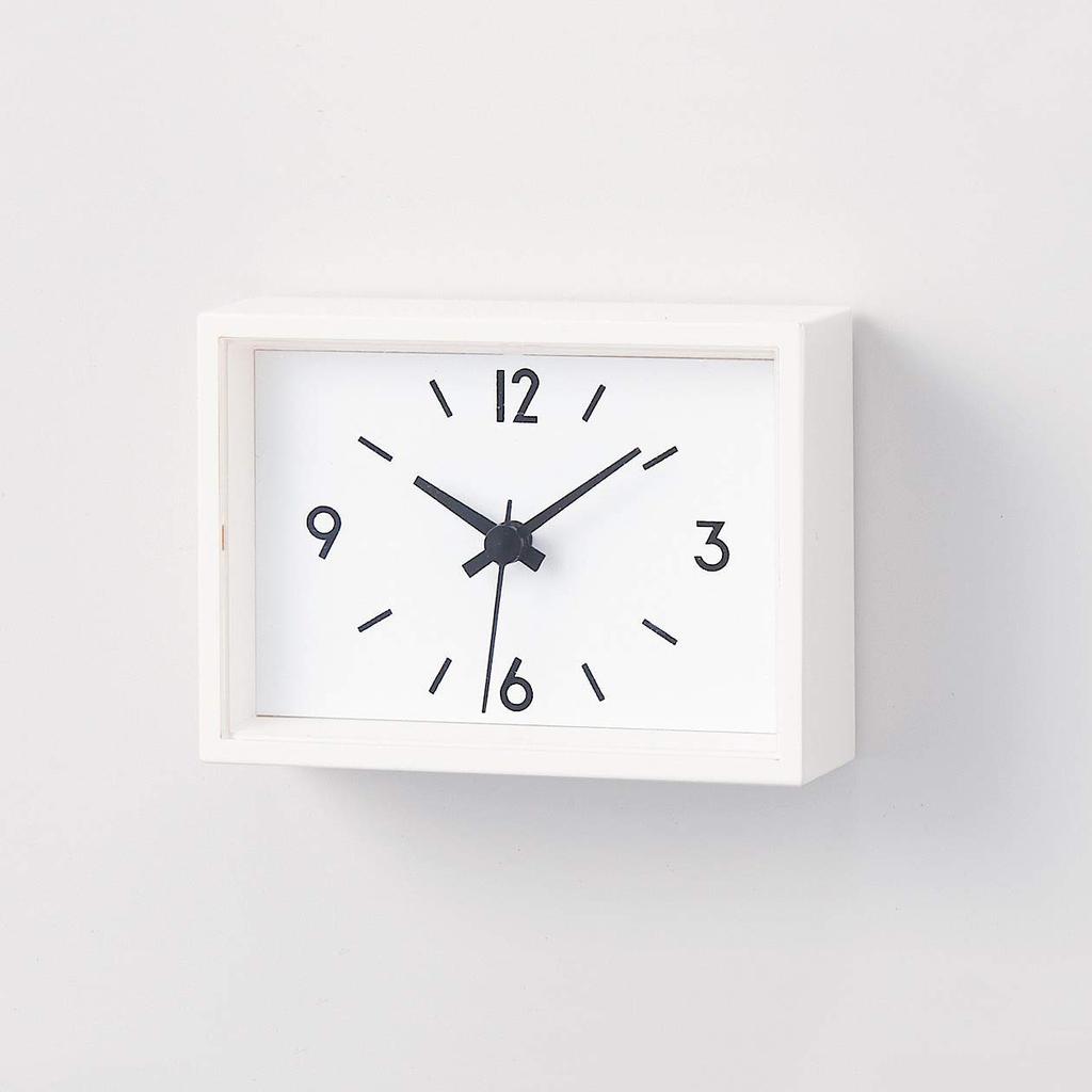 MUJI Station Table Clock 37494312 Small Clock/Mini (with magnet)/White