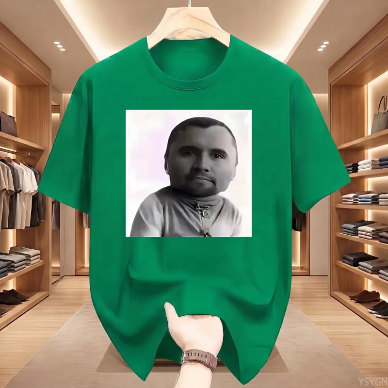 Maglietta Grafica Divertente Charlie Kirk Baby Face Meme Unisex Moda Unisex T-shirt Classica a Maniche Corte Stile Street Harajuku