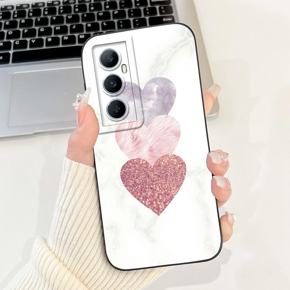 Funda For Realme C65 RMX3910 Back Cover For Realme C65 4G Case Shockproof Luxury Flowers Cute Cartoon Cool Silicone Bumper Coque