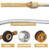 2 Feet Gas Adapter Extension Braided Hose Propane/Butane/Isobutane Small Tank Input EN417 Lindal Valve Output
