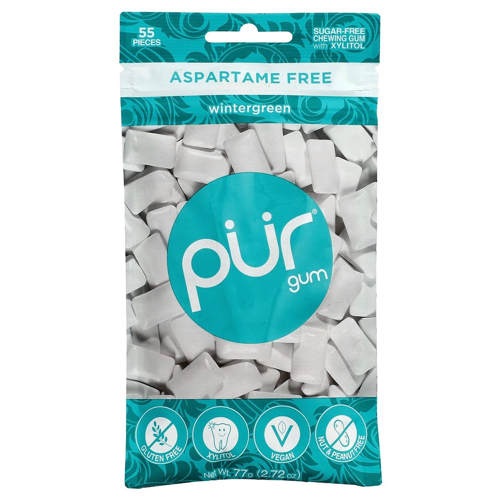 iHerb Wintergreen Gum, 55 Count, 77g (2.72oz)