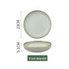 Ruhan Nordic Gold Rim Ceramic 9-Inch Deep Plate