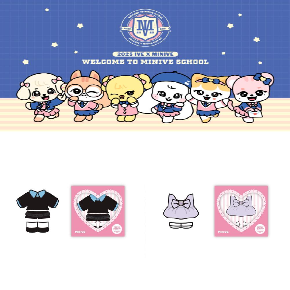 

Предзаказ 2025 IVE X MINIVE POP-UP Добро пожаловать в MINIVE Плюшевый Наряд ATTITUDE ver.