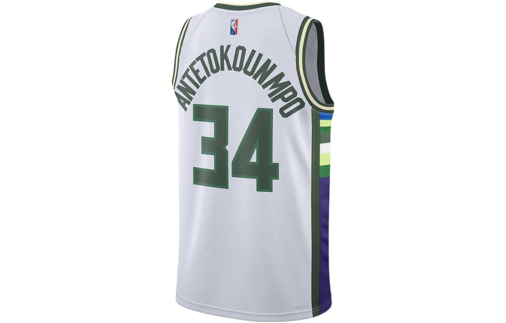 Nike Nba Milwaukee Bucks City Edition Giannis Antetokounmpo 34 Dri FIT Swingman Jersey DB4035-100