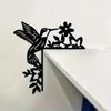 1pc Creative Bird Silhouette Decorative Wall Stickers - Enhance Door Corners and Frames with Iron Art Decoration