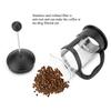 Portable Stainless Steel Glass Cafetiere French Press Maker Home Office Tea Coffee Pot(350mL)