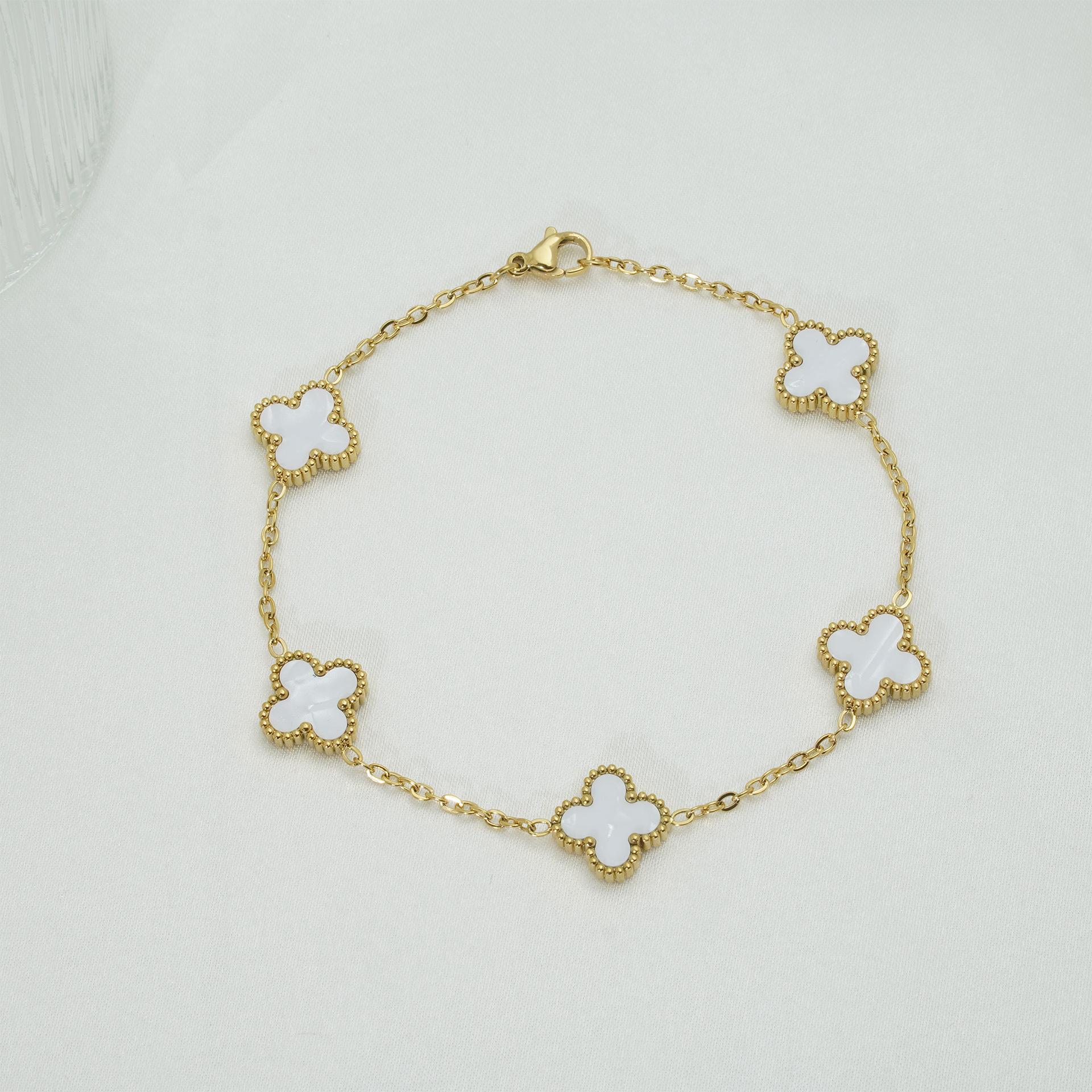 Классический браслет с четырехлистным клевером, женское украшение, новый модный браслет высокого класса