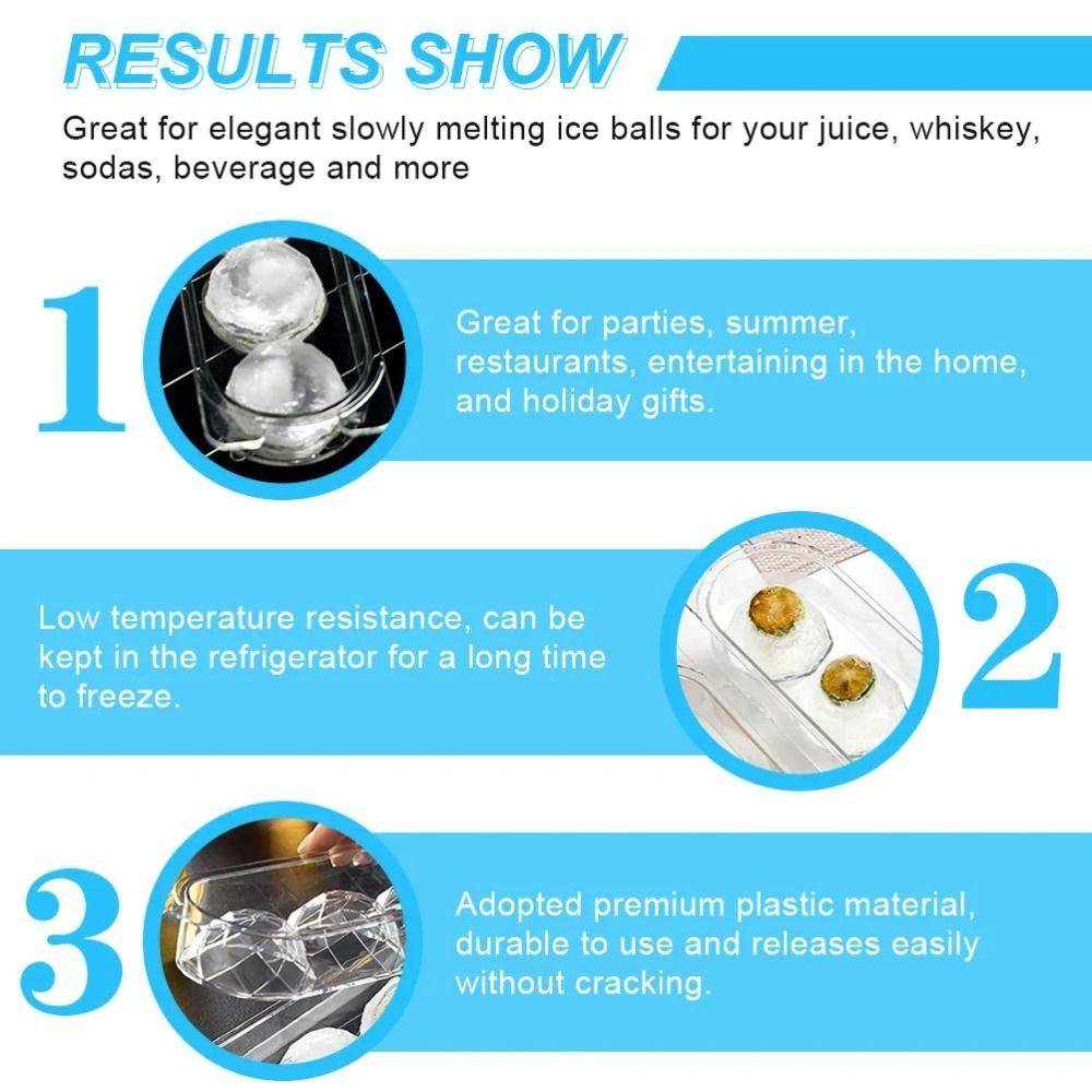 Reusable Design Ball Shaped Ice Mold Freezer Safe Ice Ball Mold Spherical Ice Maker Hotel Use