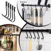 20 Pcs Shelf Hooks Grid Wall Hooks for Wire Shelving Accessories Stainless Steel J Hook for Hanging Sink Hanger for Kitchen Bedroom Office, Wire Hook