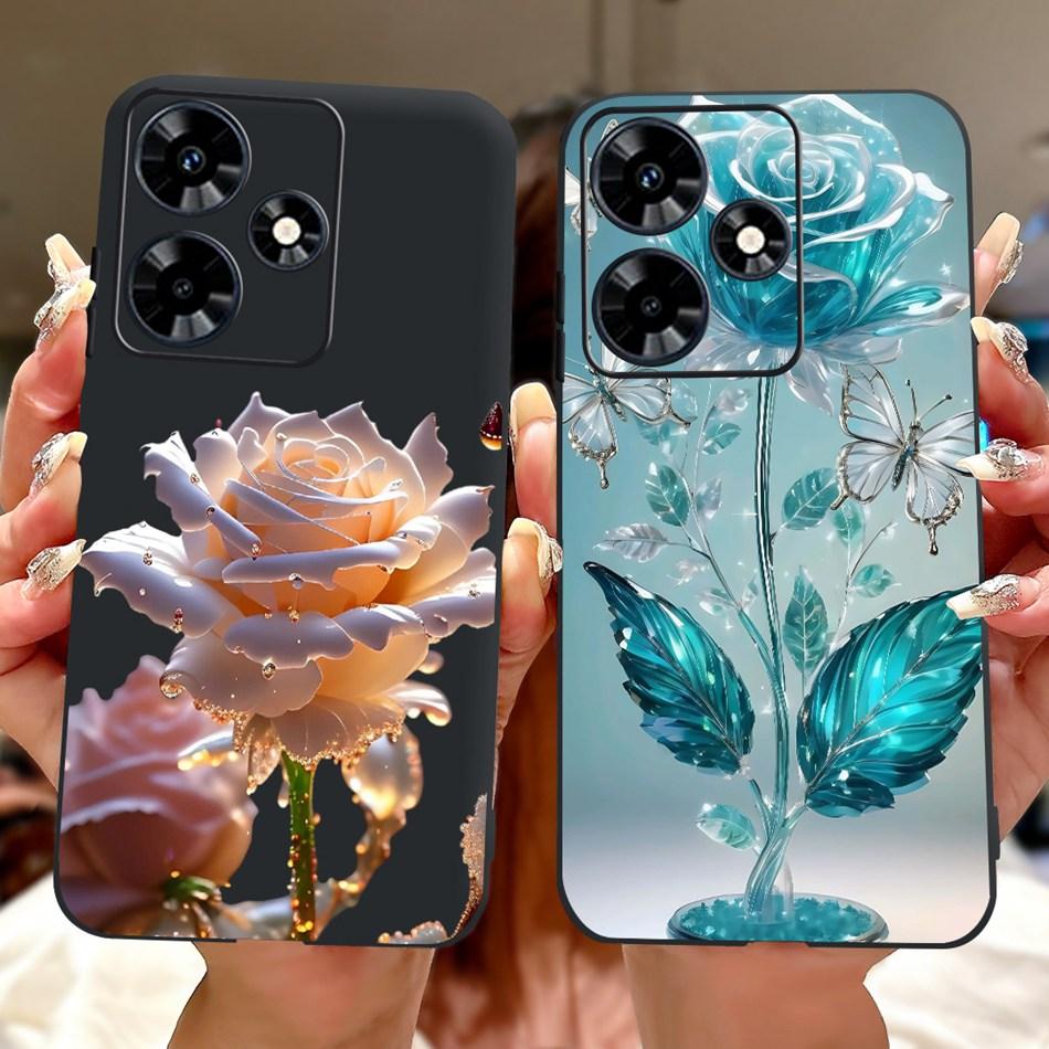 Für Infinix Hot 30 Play 30i Hot30 4G Elegante Florale Schmetterlings-Handyhülle Für Infinix Hot30i 30 30Play Weiche Silikon-TPU-Hüllen