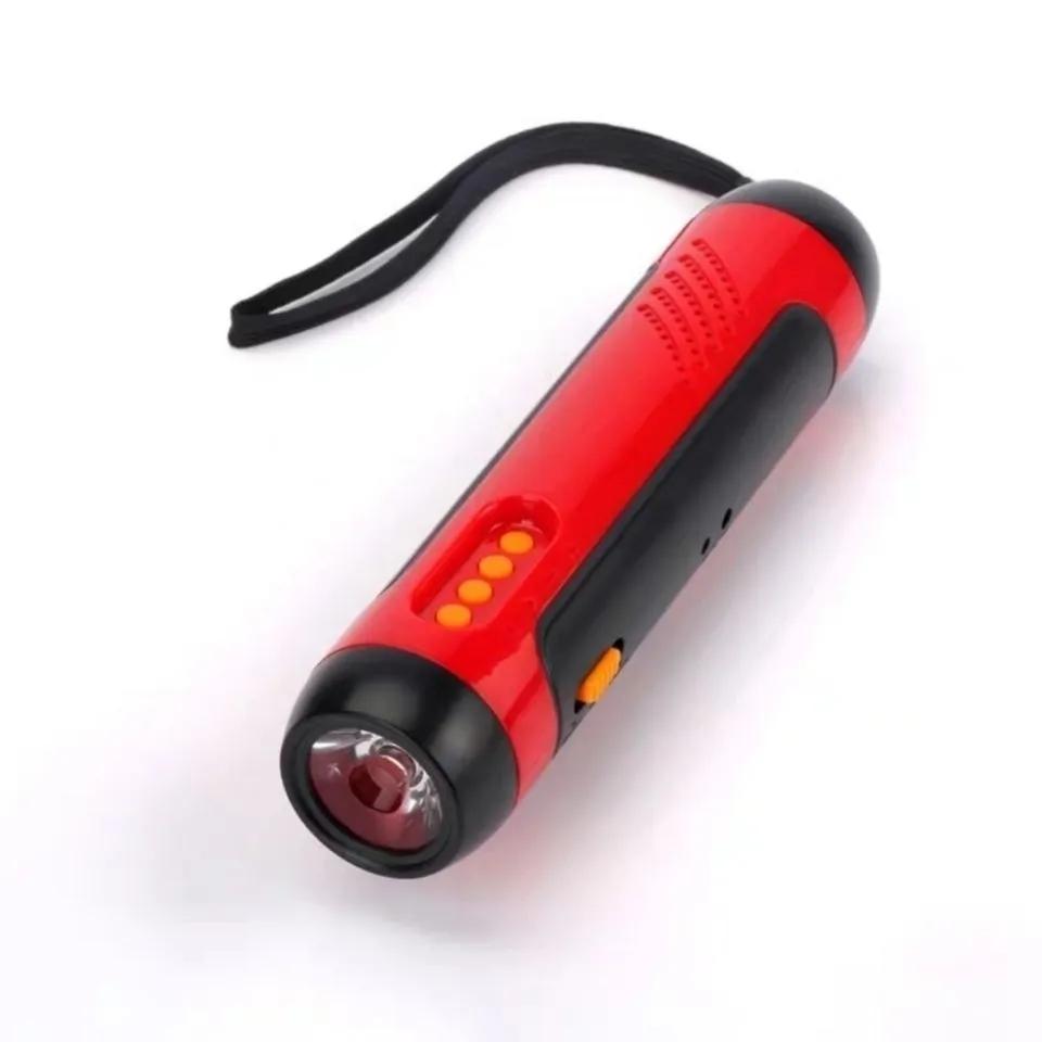 

Наружный ручной генератор электроэнергии Аварийная зарядка фонарика Домашнее наружное освещение Лампа с радио в отеле красный