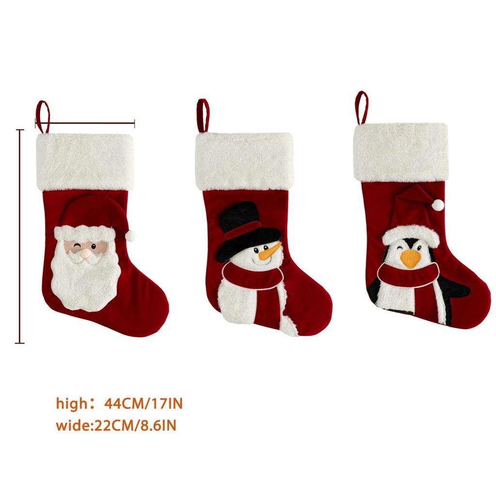2025 Santa & Snowman Christmas Stockings for Festive Decor
