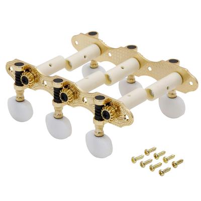 Kikutani Guitar Tuning for Nylon Triple 1 Set Pegs, 35mm, Strings, In-Line, (Left & Right), Gold, GM-35SG