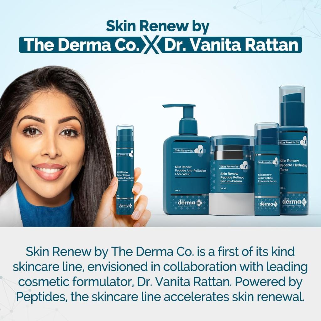The Derma Co. X Dr.V Barrier Repair Peptide Moisturizer 50ml Deeply Hydrates & Strengthens Skin